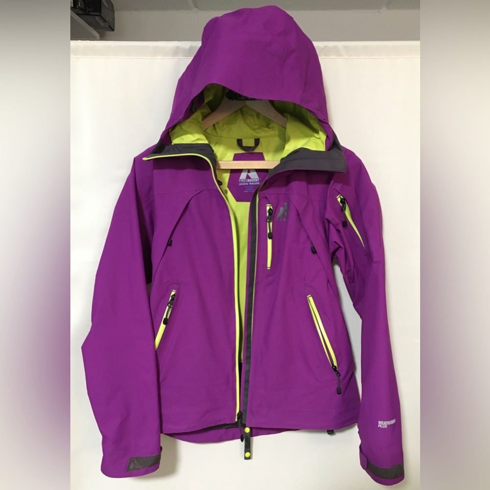 EDDIE BAUER FIRST ASCENT WEATHEREDGE PLUS HOODED JACKET COAT XS EXTRA SMALL